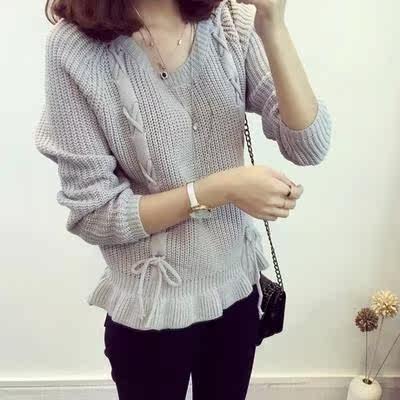 春秋冬季新款韩版修身显瘦长袖上衣套头毛衣女木耳边针织打底衫女在类目 女装/女士精品, 毛衣中 - 来自Buy2taobao.com提供专业的淘宝代购服务