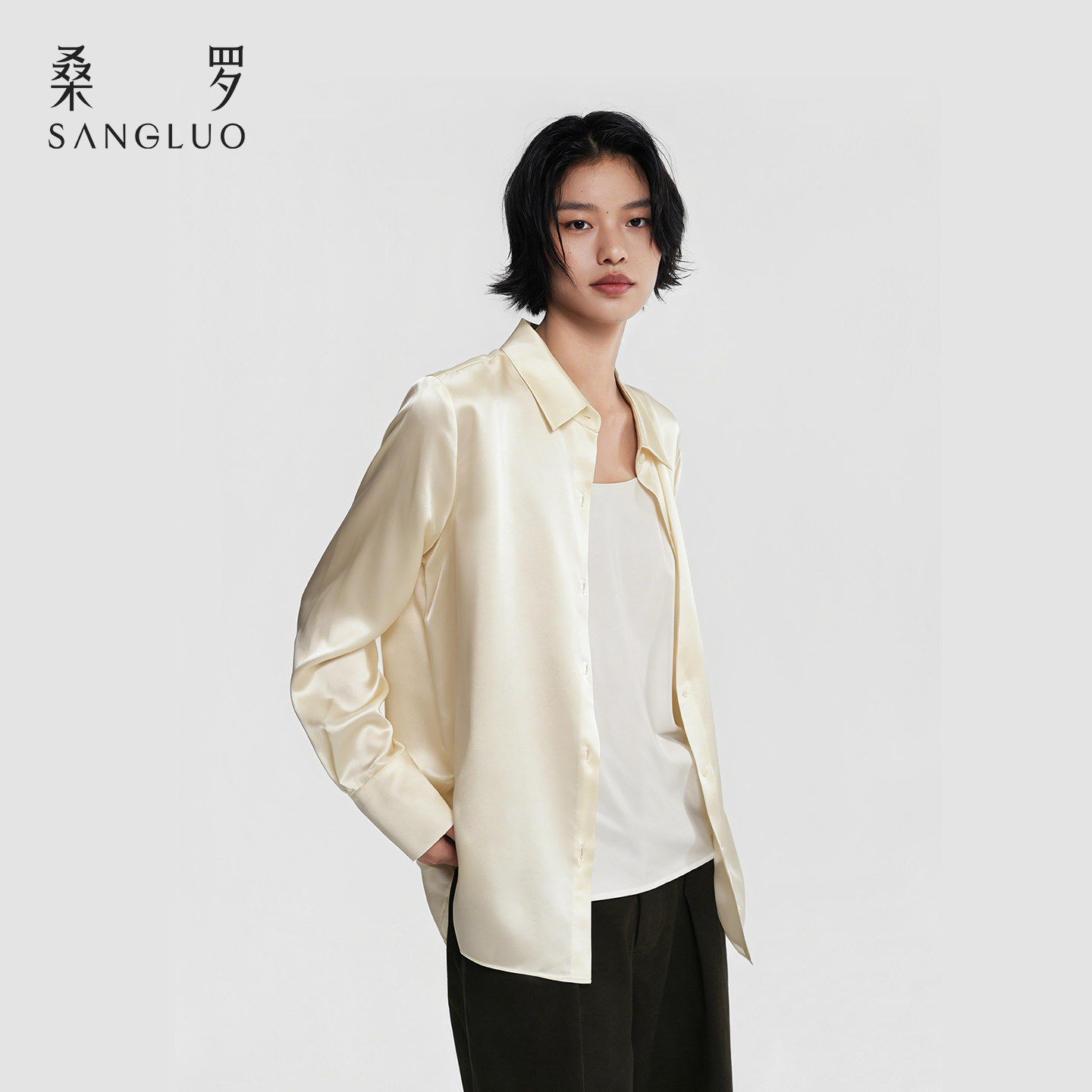 桑罗真丝衬衫女25年新款图片