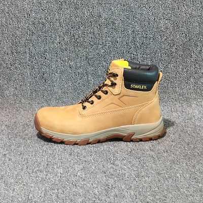 外贸款头层牛皮透气防砸劳保鞋