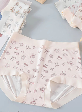 情美时新款兰代尔亲肤舒适蚕丝抑菌底裆童趣印花甜美可爱91059