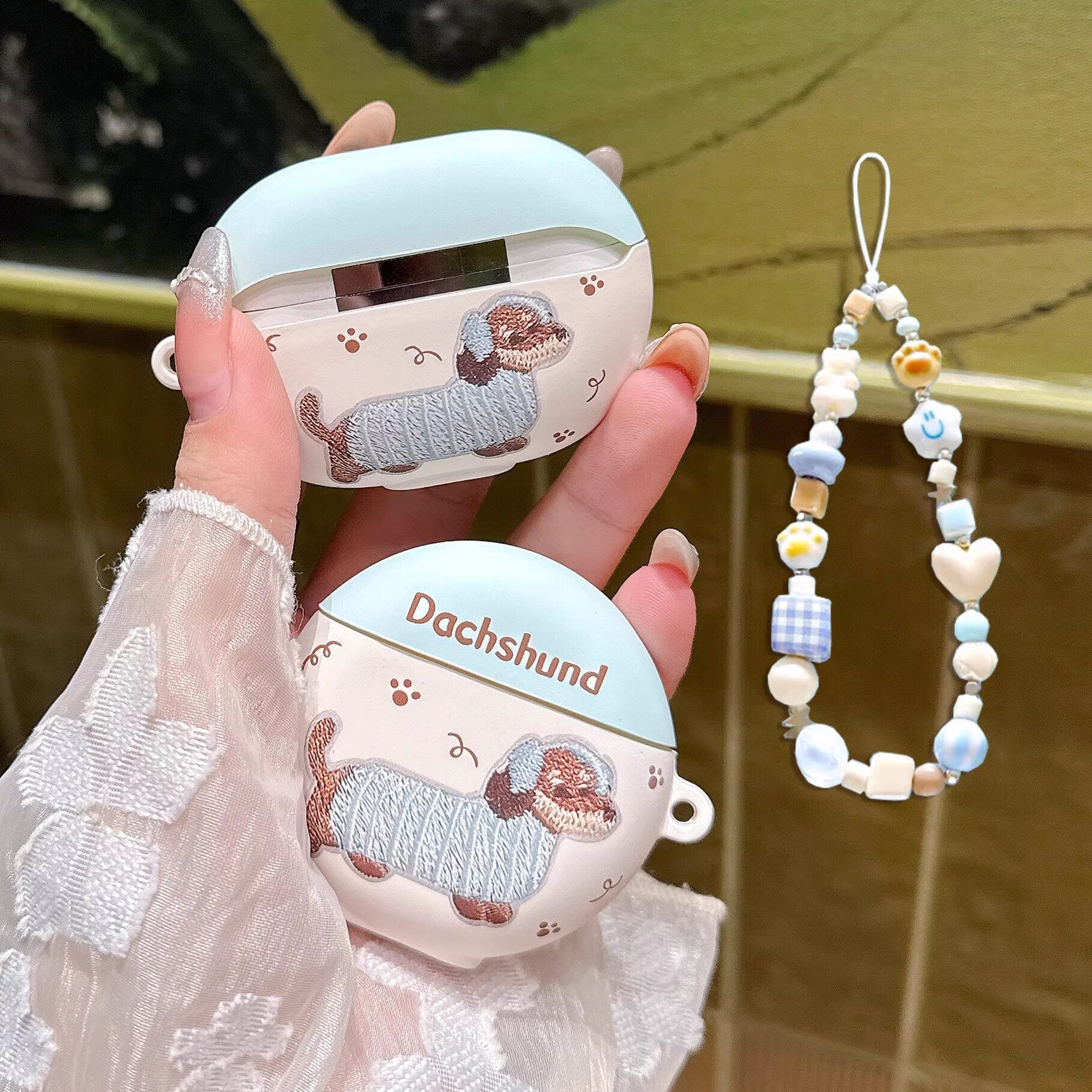 可爱音乐腊肠狗适用华为Freebudspro4保护套Freebuds6保护壳pro5代耳机壳FreeBuds7i/6i壳FreeClip2夹耳SE4女