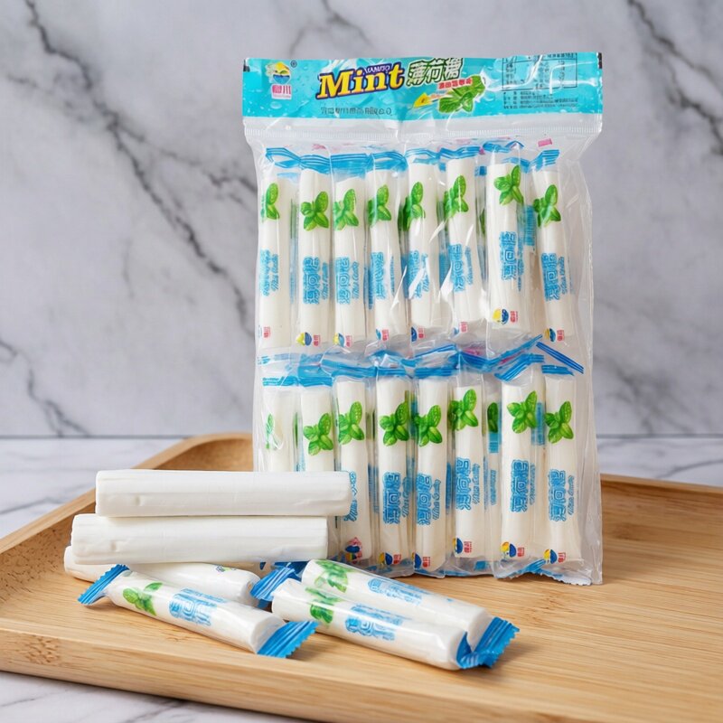 椰川薄荷糖长条老式麦芽糖纯手工薄荷糖儿时怀旧糖果零食棒棒糖