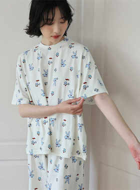 少女心春秋薄款针织棉家居服夏季