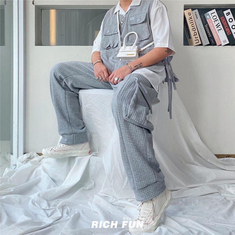MMMI正品mymummadeit澳洲品牌欧美风宽松大口袋休闲卫裤裤子男女