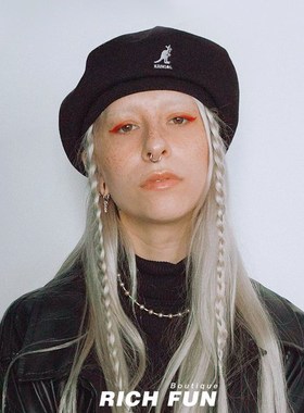 Kangol Jax Beret袋鼠百搭网眼羊毛八角贝雷帽报童画家帽休闲帽子