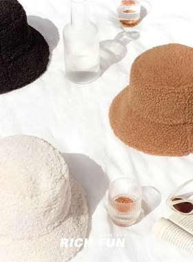 Lack Of Color澳洲冬季新款颗粒绒休闲大檐帽泰迪熊渔夫帽