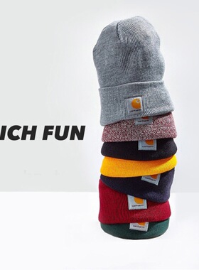 Carhartt A18卡尔哈特主线工装鼻祖街头休闲冷帽针织毛线帽子男女