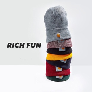 Carhartt 鼻祖街头休闲冷帽针织毛线帽子男女 A18卡尔哈特主线工装
