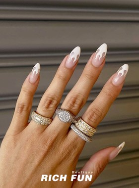 美国LUVAJ PAVE SIGNET RING欧美镀金满钻镶嵌奢华指环戒指饰品女