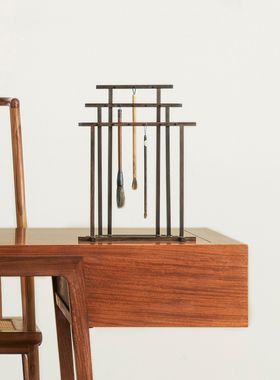 榫卯笔架璞素n紫光檀简约