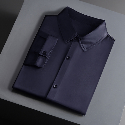 守步翻领长袖慵懒潮流