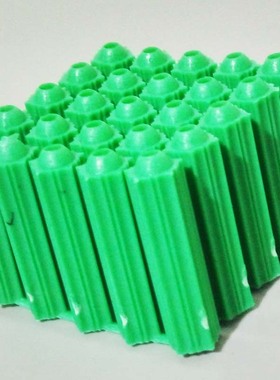 绿色塑料膨胀管6mm6厘 膨涨塞 墙塞 胶塞 彭胀管胶栓胶粒包邮6个