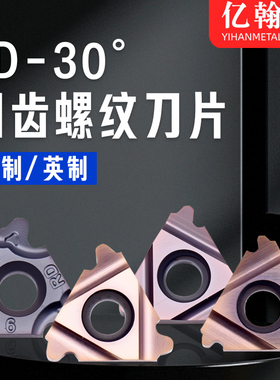 30度内外圆齿螺纹刀片16ER/16IR/22/22IR 4/5/6/8/10RD YR930圆弧