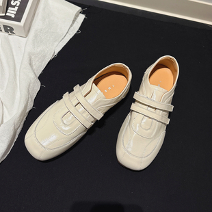 鳗鱼鞋 头层小牛皮 小白鞋 女甜酷风内增高休闲鞋 超软魔术贴德训鞋