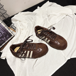 德训鞋 超软平底真皮美式 女户外运动鞋 ins休闲鞋 经典 学生女鞋 复古