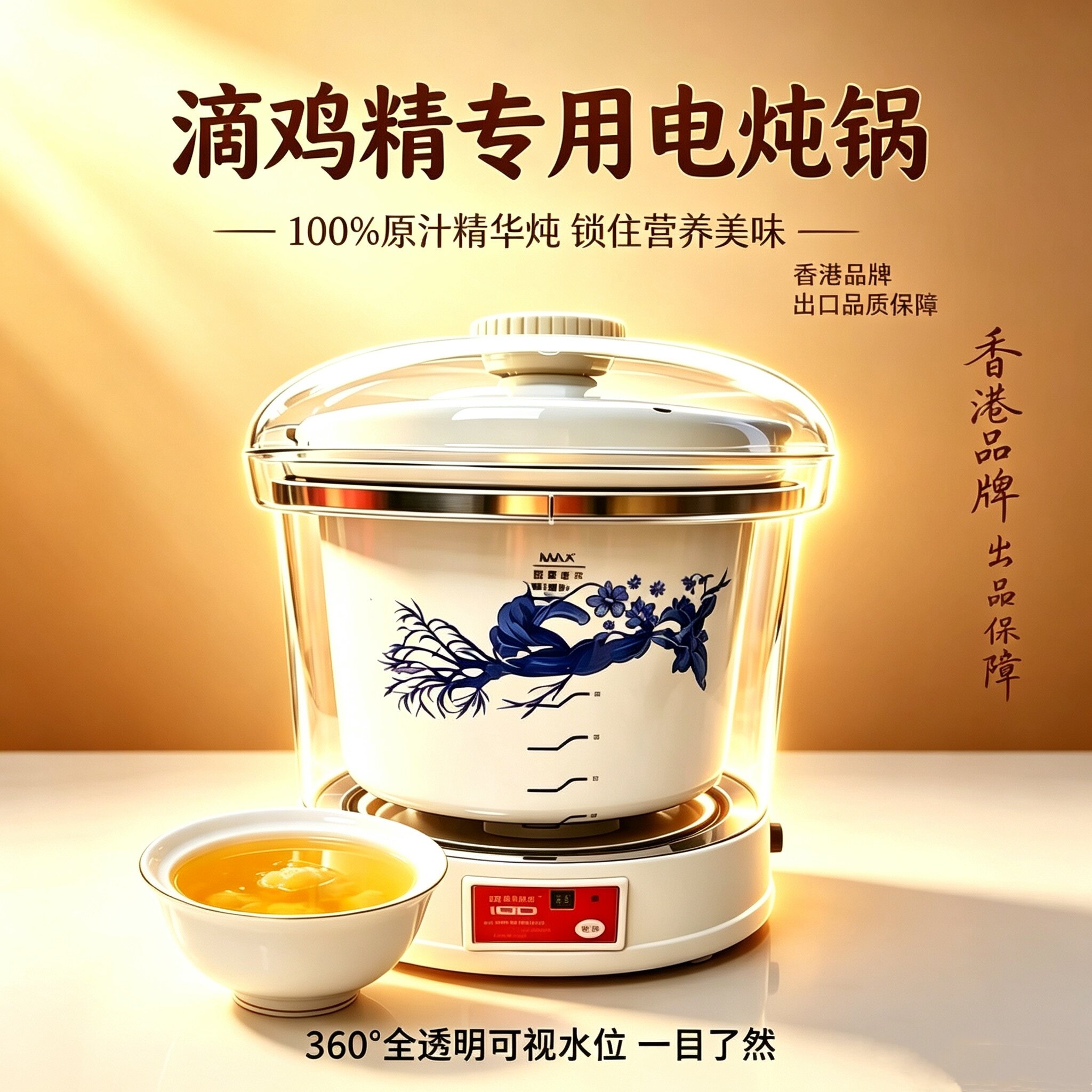 全自动隔水电炖锅家用滴鸡精专用炖盅肉汁分离蒸鸡汁溢汤炖锅