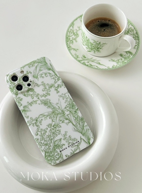 MOKASTUDIOS创意设计春夏小清新绿色铃兰花适用于苹果iphone15promax手机壳14pro全包软壳创意小众优雅保护套