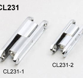 门铰链镀亮铬开门合页CL231-1锌合金白色式电柜脱卸180度可拆卸