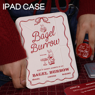 9保护套硬壳Air7 5苹果pro11 10.9背壳iPad10.2防摔12.9 7防弯 兔咖Y型拆分亚克力ipad7 13寸3y笔槽mini6