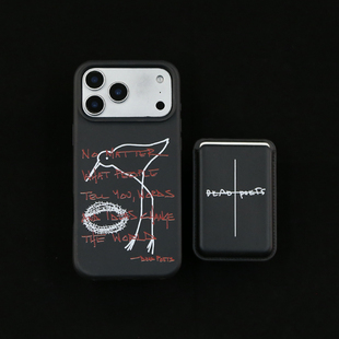 死亡诗社苹果iPhone17promax手机壳iPhone16promax/15pro降解磁吸iphone14/13pro防摔软壳带支架泡泡骚通用17