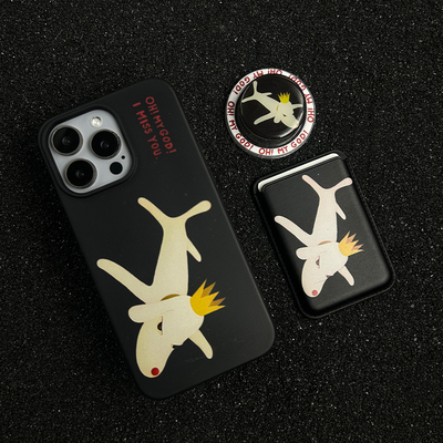 孤独小狗苹果iPhone17promax手机壳iPhone16promax/15pro降解磁吸iphone14/13pro防摔软壳带支架泡泡骚通用17