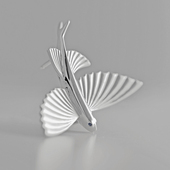 个性 BLUE GLOW设计师原创设计飞鱼925纯银情侣男女西装 潮领针胸针