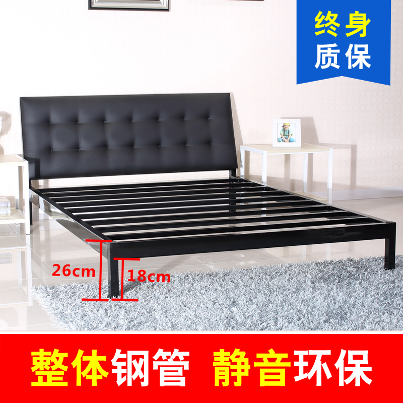 欧式铁艺床双人床单人床现代简约铁架床1.5米1.8米公主床儿童铁床