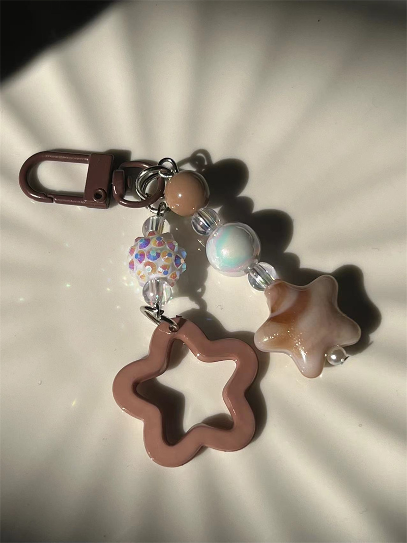 糖果色DIY珠鏈扣鑰匙扣耳機(jī)殼吊墜少女心彩色烤漆掛件包飾品掛飾