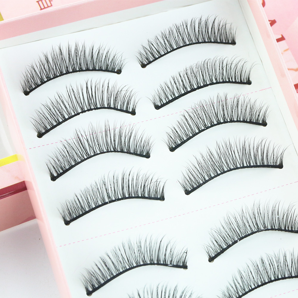 菠萝妹3d-52假睫毛仿真自然多层立体卷翘嫁接感 欧式妆10对黑硬梗