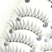 菠萝妹棉线梗假睫毛928自然仿真交叉纤长日系裸妆 适中短款 日常