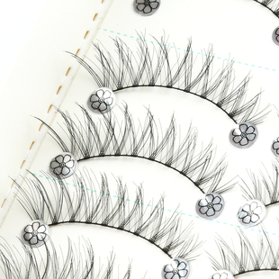 菠萝妹棉线梗假睫毛928自然仿真交叉纤长日系裸妆 日常 适中短款