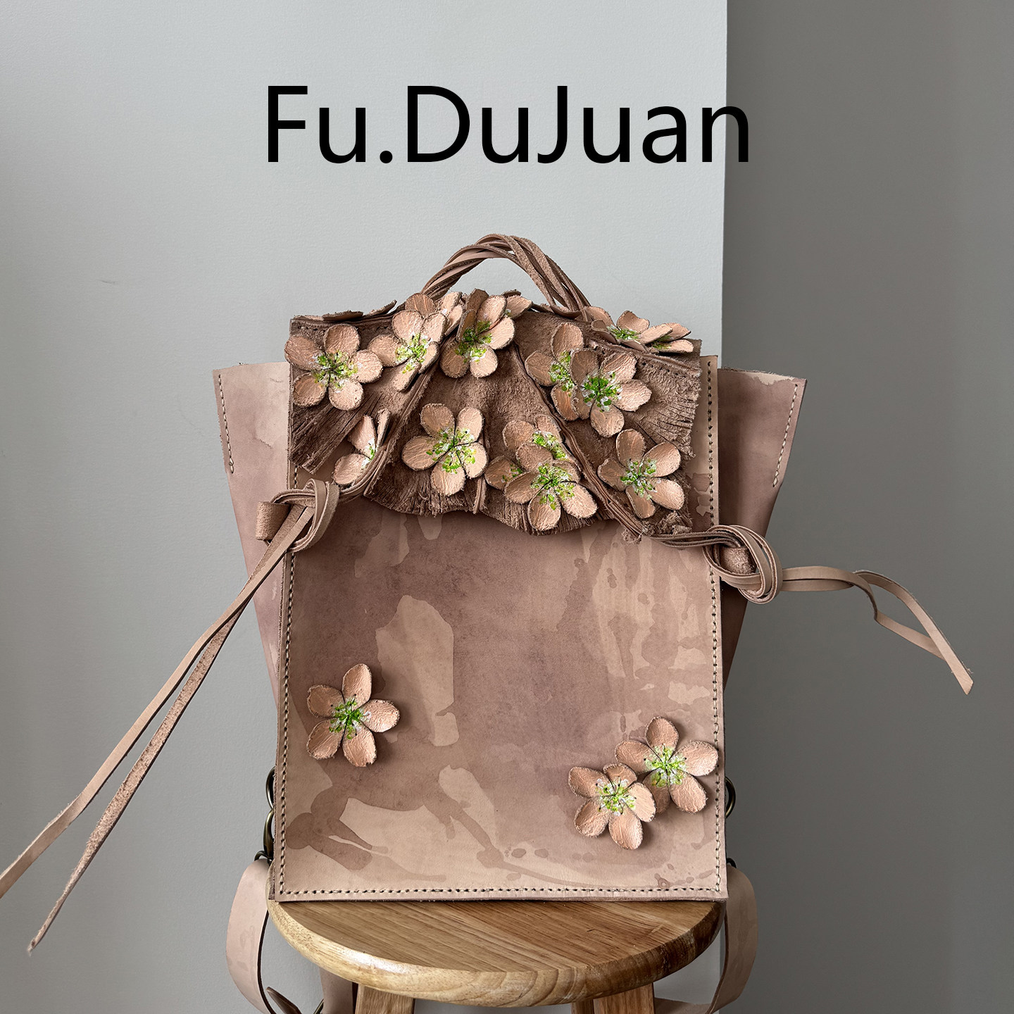 Fu.DuJuan复古手工植鞣双肩包