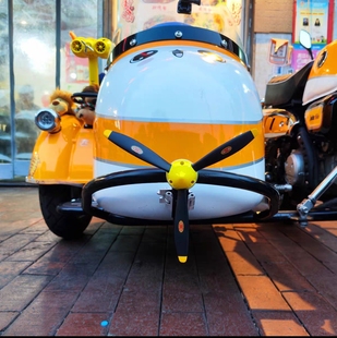 斯托纳猿猴八嘎车摩托改装电动旋转发条小黄鸭泡泡机螺旋桨