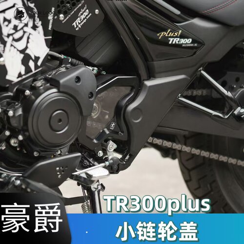 适用豪爵TR300plus透明飞轮装饰