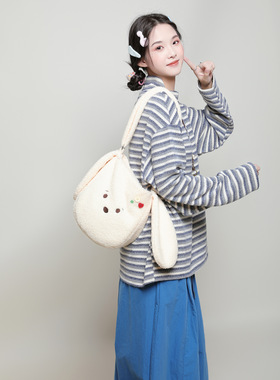 秋冬包包女2025冬季新款白色羊羔毛绒包韩版通勤托特包毛毛斜挎包