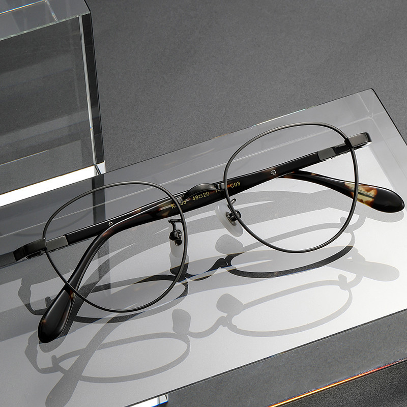 眼镜框纯钛架 日本山本圭同款ks-85椭圆全框网红 复古防蓝光眼镜