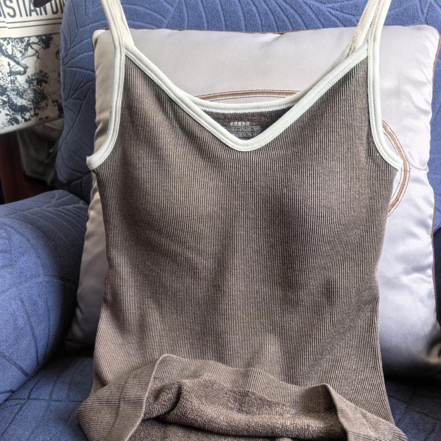 免穿文胸螺纹吊带背心保暖显瘦