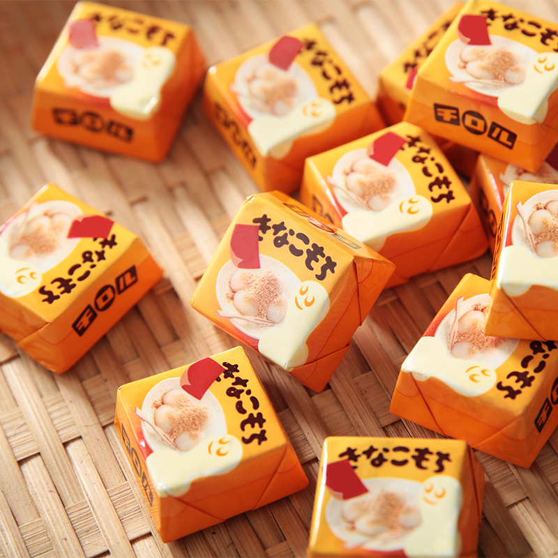 日本进口零食Tirol松尾巧克力黄豆粉哈密瓜夹心糯米糍软糖果儿童