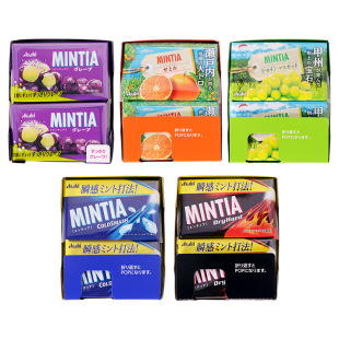 日本原装进口零食ASAHI朝日薄荷味糖果冰爽润喉糖清凉青提柑橘味