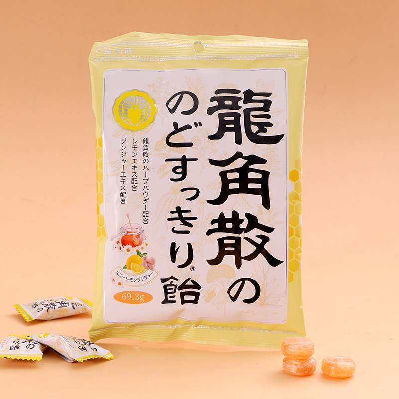日本原装进口零食龙角散蜂蜜柠檬生姜味糖果润喉糖含片送老师礼物