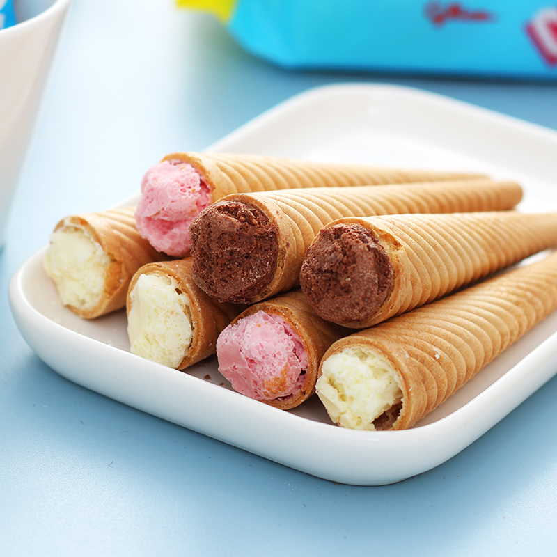日本进口儿童脆皮冰淇淋甜筒饼干