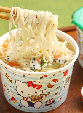 公仔面HelloKitty儿童泡面kt猫点心面凯蒂猫可爱方便面营养零食