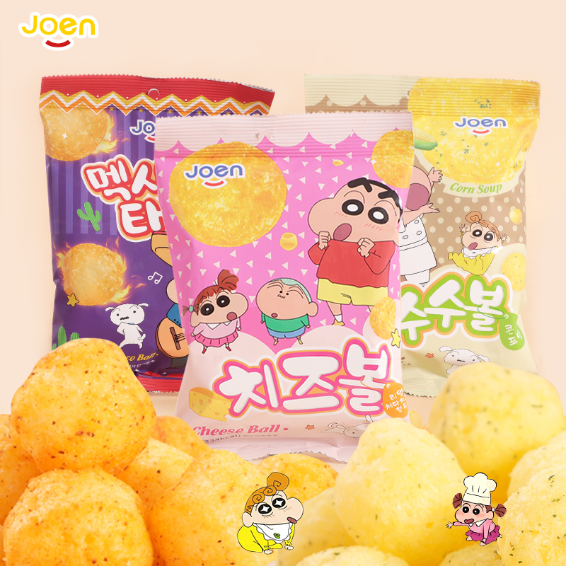 joen蜡笔小新膨化球芝士味玉米球