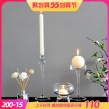 Креативная прозрачная стеклянная свеча, декор для домашнего использования для гостиной, европейский стиль