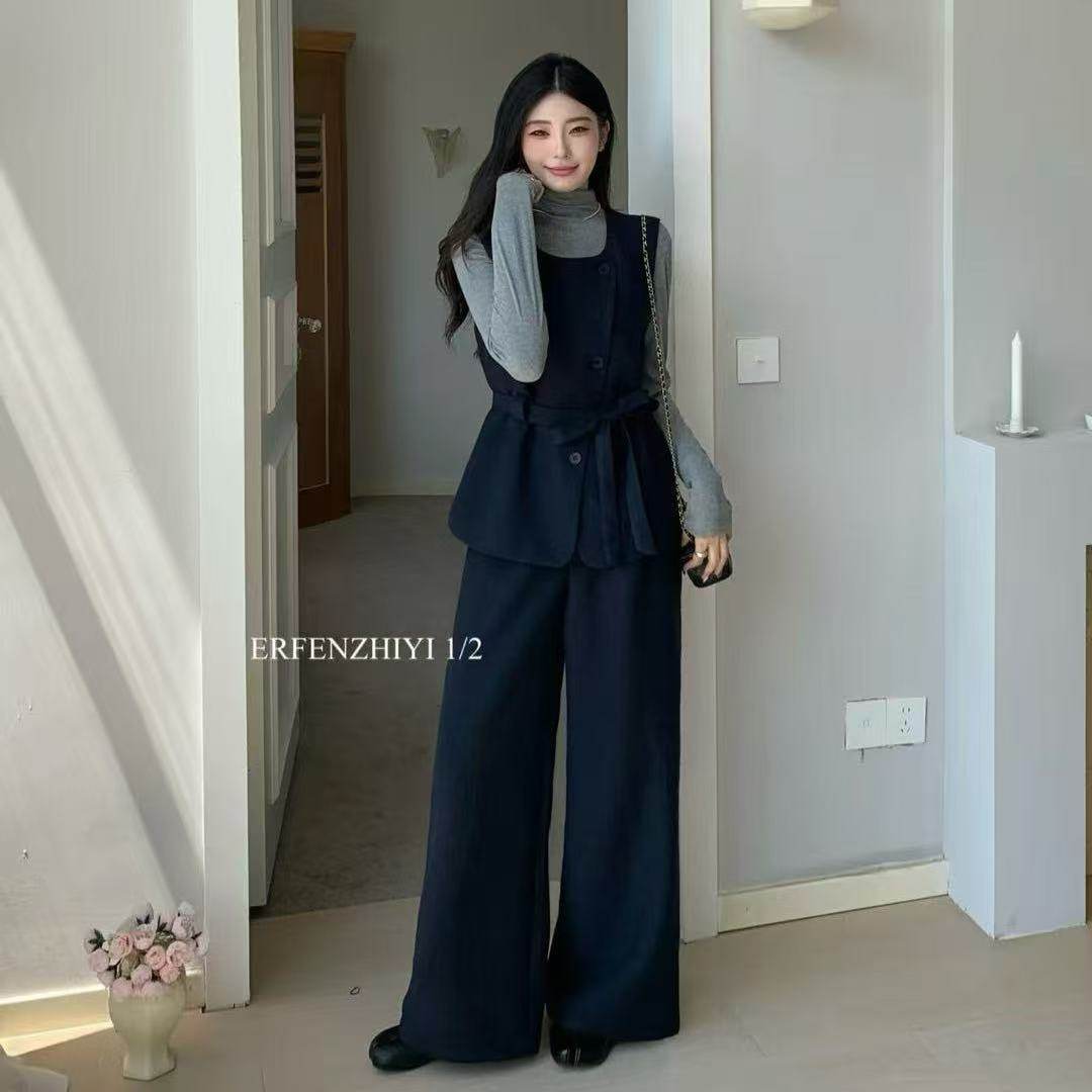 9464/高级感羊毛马甲阔腿裤三件套-KW-,女装/女士精品,大码套装,淘宝优惠券,粉丝福利购,淘宝优惠卷