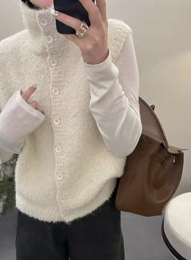 Q066/圈圈绒立领翻领开衫马甲-075/11.22