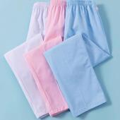 护士裤 长裤 直腿修身 腰头 松紧西裤 女裤 薄款 医护蓝色粉色白色医护裤