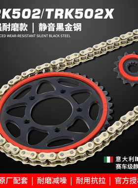 适用金鹏TRK502/502X/552X链盘链轮静音套链征和油封链条改装提速