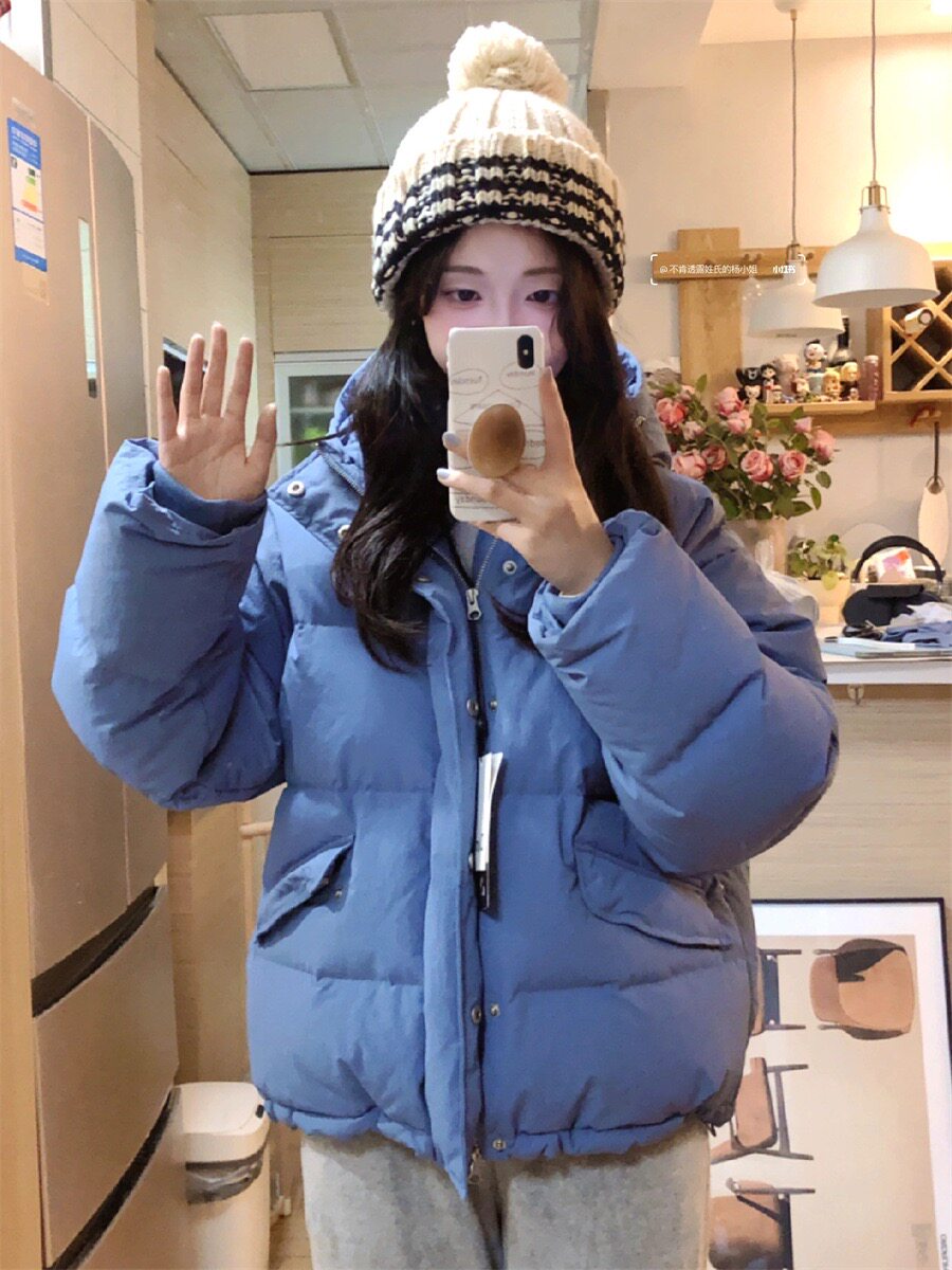 2025冬季新款韩版宽松显瘦连帽羽绒服女短款加厚保暖韩国外套