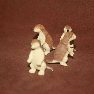 草原土拔鼠 场景摆件 北美犬鼠 仿真野生塑胶动物模型玩具 safari